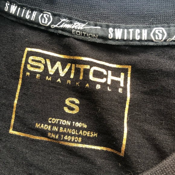 Switch Remarkable Limited Edition Black Embroidered Tiger T-Shirt Men’s Size S - Picture 3 of 16